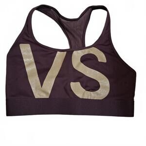 Victoria's Secret Women's Burgundy and Gold Bra